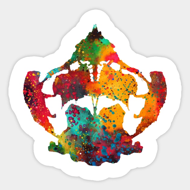 Rorschach inkblot test Sticker by erzebeth